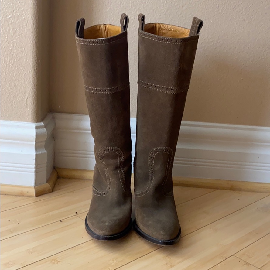 Gucci Suede Boots Size 6 1/2b Made In Italy